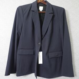 Calvin Klein Womens Ponte Blazer Charcoal - 2XL